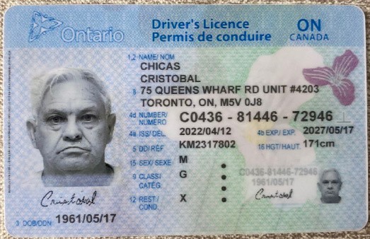 (ON) ONTARIO FAKE DRIVER’S LICENCE